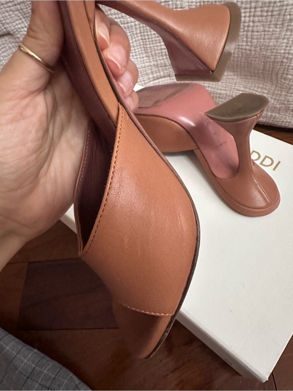 AMINA MUADDI LUPITA Nappa leather in Nude 95MM  Heel 36 6 - Picture 8 of 14